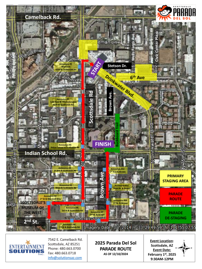 2025 Parade Route Map